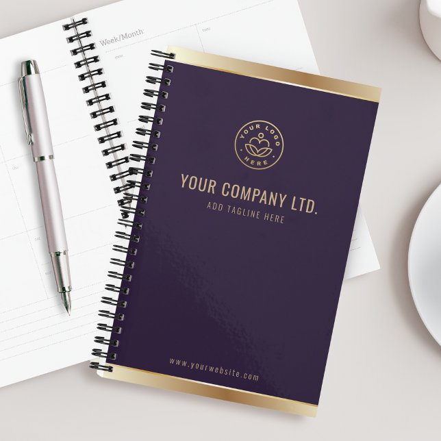 Custom Logo Elegant Purple Gold Planner (Creator Uploaded)