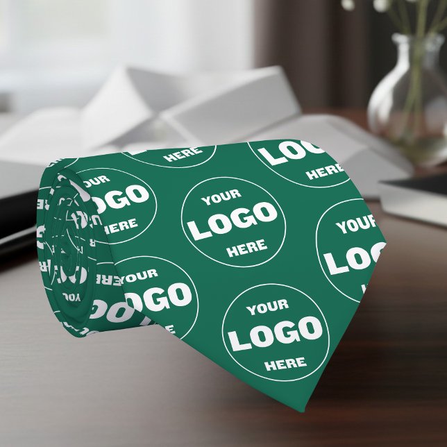 Custom Logo Emerald Green - Professional Branded  Tie (Custom Logo Emerald Green - Professional Branded Neck Tie)