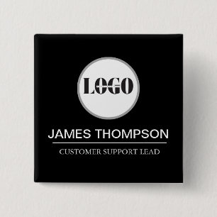 Custom Logo Employee Gear for Your Business Team 2 Inch Square Button