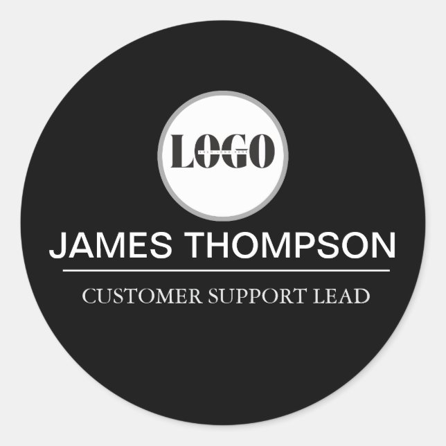 Custom Logo Employee Gear for Your Business Team Classic Round Sticker (Front)
