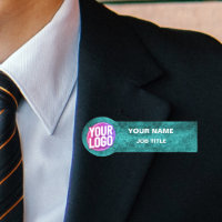 Custom Logo Employee ID Faux Metallic Mat Green