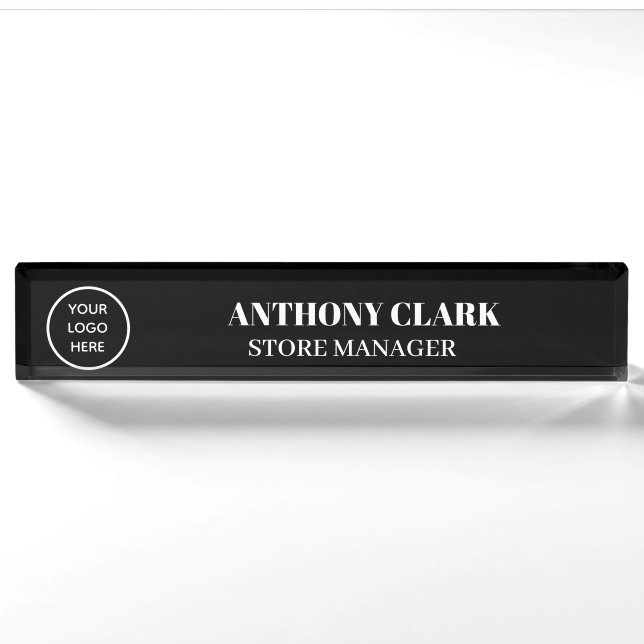 Custom Logo Employee Magnetic Company Nameplate (Front)