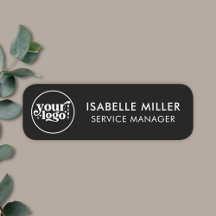 Custom Logo Employee Magnetic Or Safety Pin Black