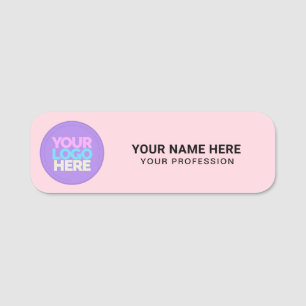 Custom Logo Employee magnetic or safety pin cute Name Tag