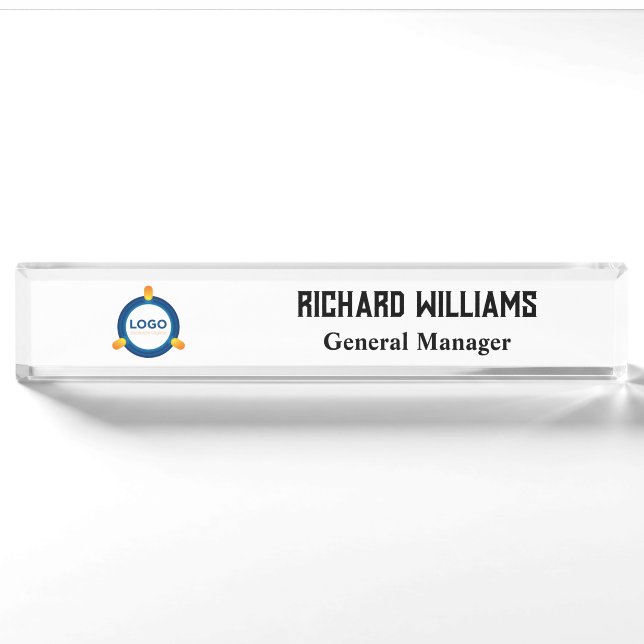 Custom Logo Employee Magnetic Or Safety Pin Name T Nameplate (Front)