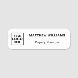 Custom Logo Employee Magnetic Or Safety pin Name Tag