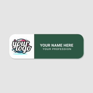 Custom Logo Employee magnetic or safety pin Name Tag