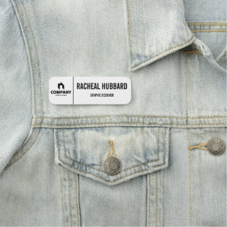 Custom Logo Employee Magnetic Or Safety Pin Name Tag