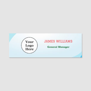 Custom Logo Employee Magnetic Or Safety Pin Name Tag