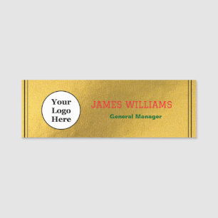 Custom Logo Employee Magnetic Or Safety Pin Name Tag