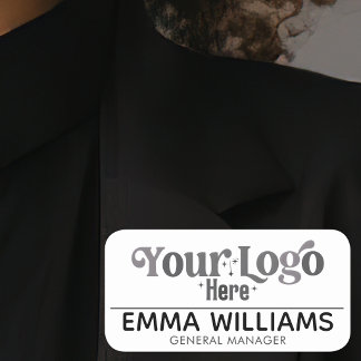 Custom Logo Employee Magnetic Or Safety Pin Name Tag