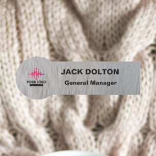 Custom Logo Employee Magnetic Or Safety Pin Name Tag