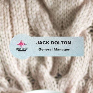 Custom Logo Employee Magnetic Or Safety Pin Name Tag