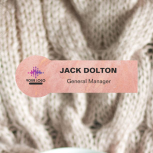 Custom Logo Employee Magnetic Or Safety Pin Name Tag