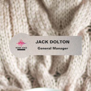 Custom Logo Employee Magnetic Or Safety Pin Name Tag