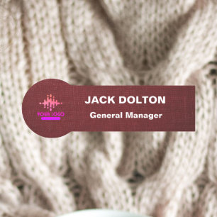 Custom Logo Employee Magnetic Or Safety Pin Name Tag