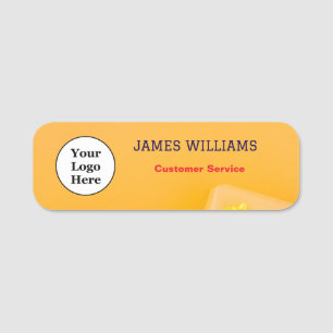 Custom Logo Employee Magnetic Or Safety Pin Name Tag