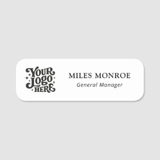 Custom Logo Employee Magnetic OR Safety Pin Name Tag