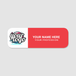 Custom Logo Employee magnetic or safety pin Name Tag