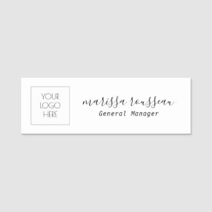 Custom Logo Employee Magnetic OR Safety Pin  Name Tag