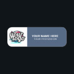 Custom Logo Employee magnetic or safety pin Name Tag<br><div class="desc">Easily personalize this Custom navy blue Safety Employee Pin with name, profession, job title and business logo. A simple and elegant business design in dark green and white colours fully customizable, sans-serif basic and modern fonts and a professional and clear look. Available with safety pin back or magnetic back fastener,...</div>