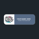 Custom Logo Employee magnetic or safety pin Name Tag<br><div class="desc">Easily personalize this Custom navy blue Safety Employee Pin with name, profession, job title and business logo. A simple and elegant business design in dark green and white colours fully customizable, sans-serif basic and modern fonts and a professional and clear look. Available with safety pin back or magnetic back fastener,...</div>