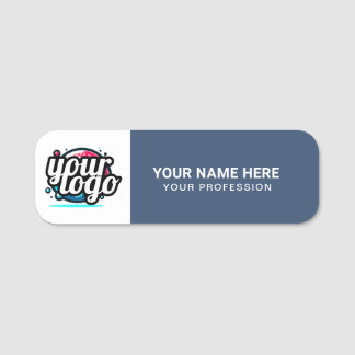 Custom Logo Employee magnetic or safety pin Name Tag