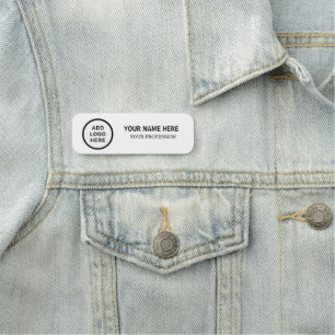 Custom Logo Employee magnetic or safety pin Name  Tag