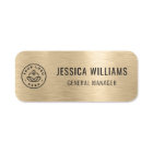 Custom Logo Employee Magnetic Safety Pin Faux Gold