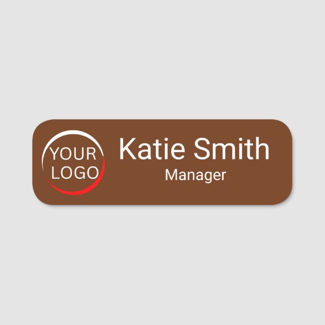 Custom Logo Employee Personalized Business  Name Tag (Front)