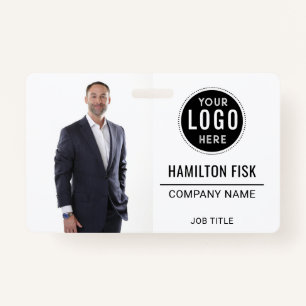 Custom Logo Employee Photo  Badge
