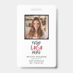 Custom Logo Employee QR Code Personalized Business Badge