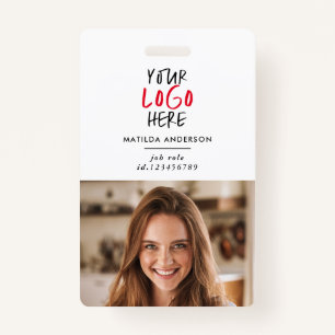 Custom Logo Employee QR Code Personalized Business Badge