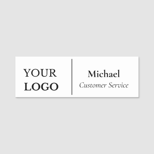 Custom Logo Employee Staff Name Tag (Front)