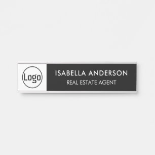 Custom Logo Executive Black Professional Door Sign