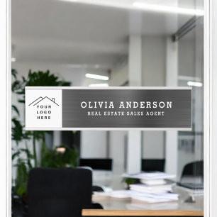 Custom Logo Executive Black Professional Door Sign