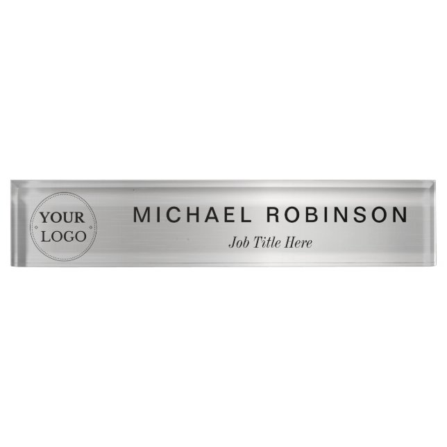 Custom Logo Executive Professional Nameplate (Front)