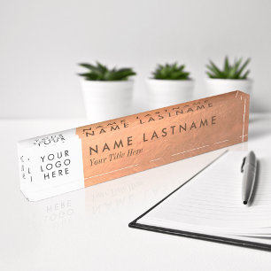 Custom Logo Faux Copper Foil Nameplate