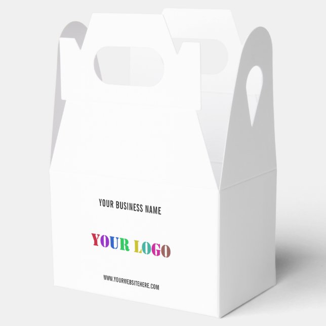 Custom Logo Favor Box Name Website Your Colors (Opened)