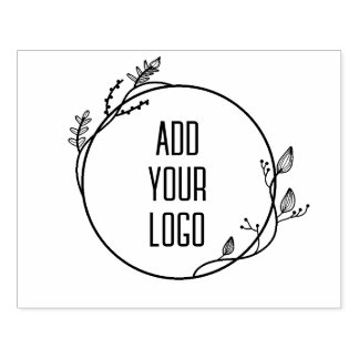 Custom Logo Floral Minimalist Simple Rubber Stamp