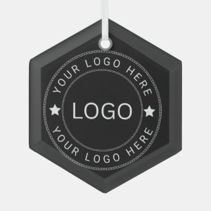 Custom Logo Glass Ornament