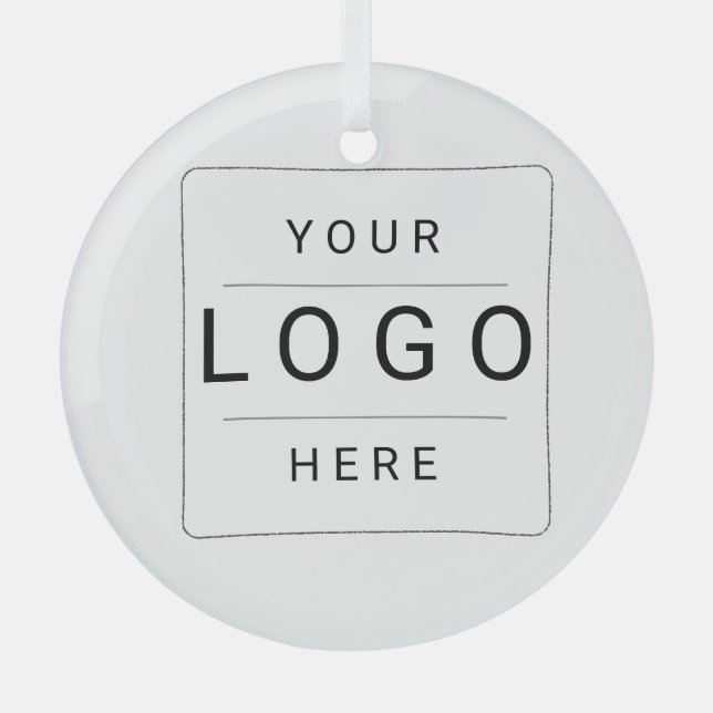 Custom Logo Glass Ornament (Front)