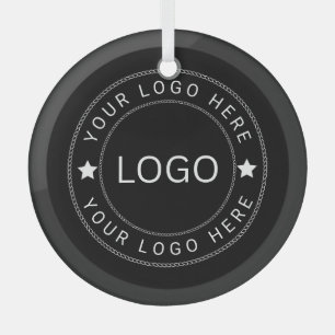 Custom Logo Glass Ornament