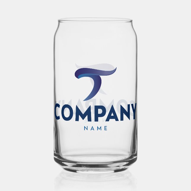 Custom Logo Glass – Personalized Company Drinkware (Front)