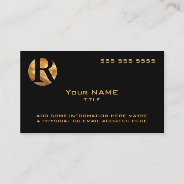 Custom Logo Gold Business Card (Front)