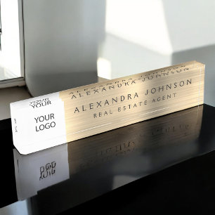 Custom Logo Gold Elegant Professional Nameplate
