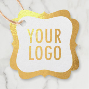 Custom Logo Gold Foil Hang Tags or Price Tags