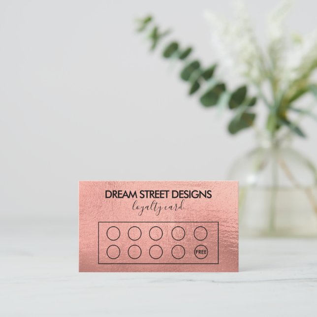 Custom Logo Gold Loyalty Card (Standing Front)