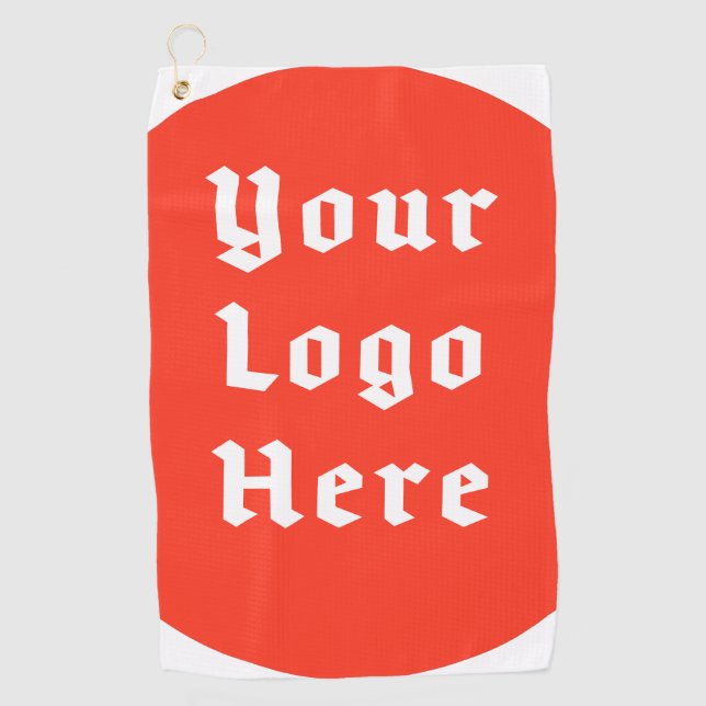 Custom Logo Golf Bag Badge Retro Tournament Swag Towel (Front)