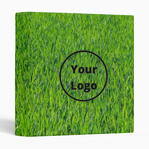 Custom logo green grass binder